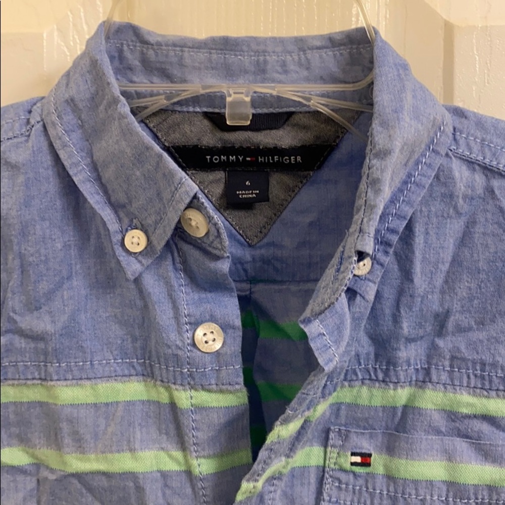 Tommy Hilfiger long sleeves 2 boy shirts size 6 - Picture 3 of 9